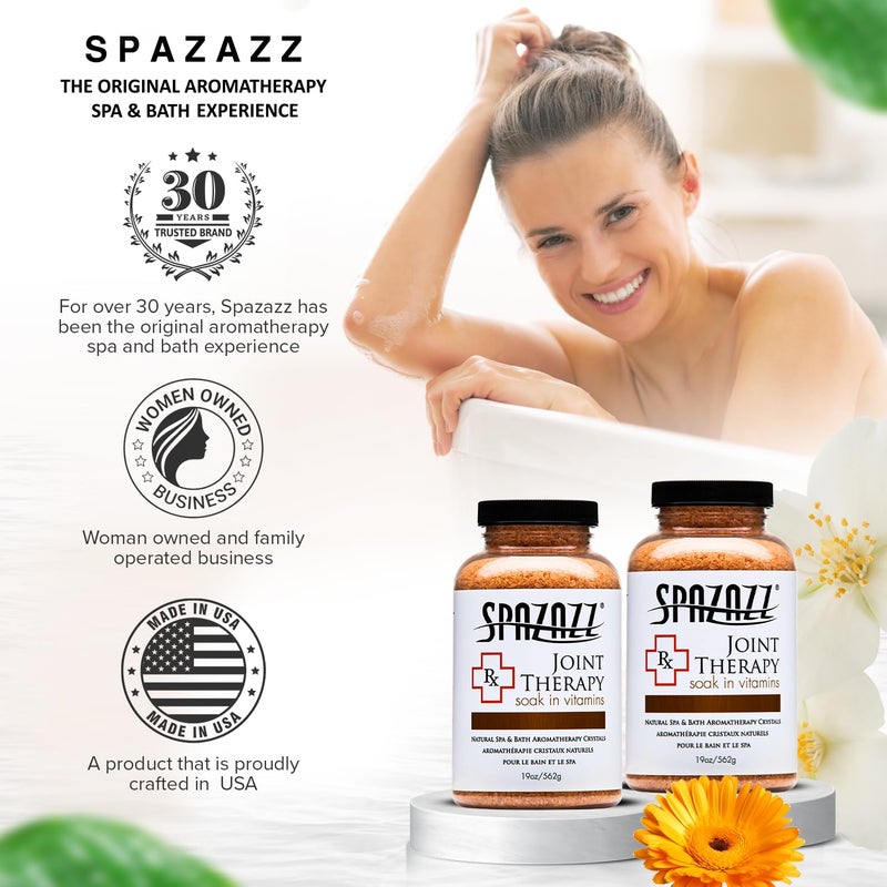 Spazazz SPZ-602 RX Therapy Crystals Container Bath Minerals, 19-Ounce, Joint Therapy Inflammation - Image 2
